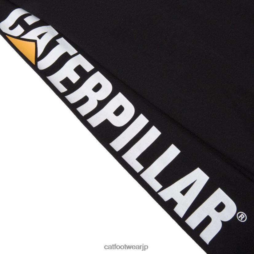 トレードマークバナー長袖Tシャツ 黒 男性 N2JB0V225 Caterpillar |トップス＆アウター